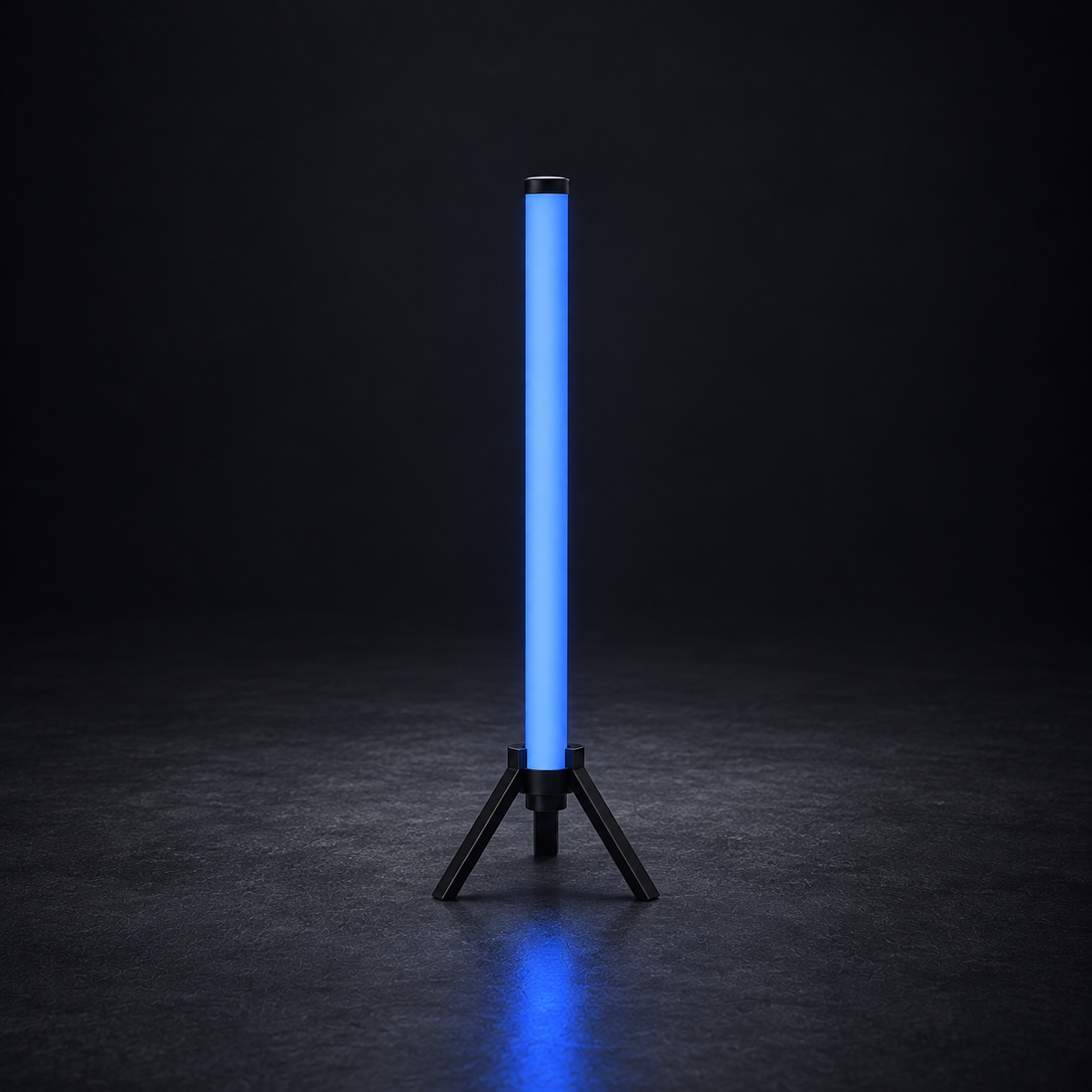 Tube LED RGB DMX BLACK ICE EVENTS — 0,5 m, vue unitaire sur support au sol, rendu studio