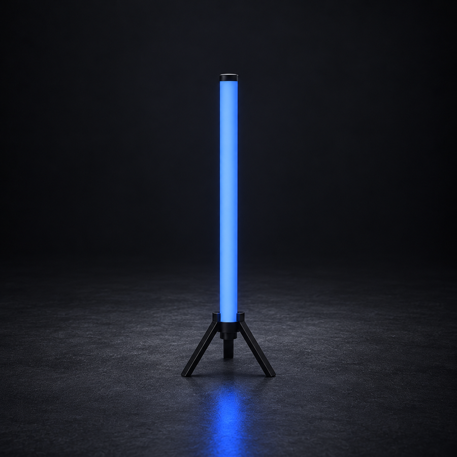 Tube LED RGB DMX BLACK ICE EVENTS — 0,5 m, vue unitaire sur support au sol, rendu studio